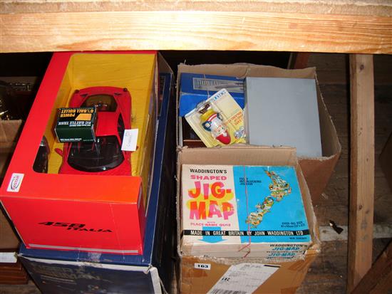 3 boxes mixed toys, radio control car, etc